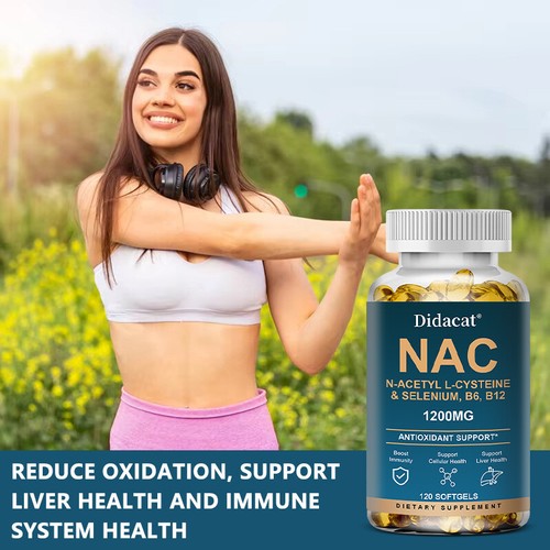 NAC N-Acetilcisteina 1200 Mg - Salute del fegato, antiossidante, senza OGM - Foto 5 di 15