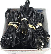 Lot of 10 Two-Prong 6.75ft AC Power Cord Cabl...