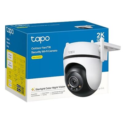 2K 4MP QHD Pan/Tilt WiFi Outdoor Überwachungskamera, 360° Visual CCTV,