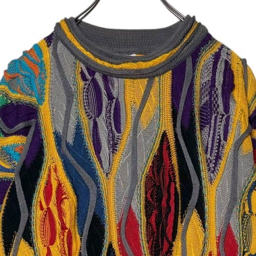 COOGI Pullover 3D Strick US M 100% Baumwolle Mehrfarbig Vintage Körperbreite 58cm - Bild 7 von 14