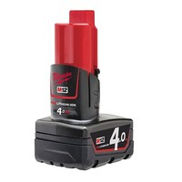 Milwaukee Milm12b4 M12 B4 Redlithium-ion™ Battery 12 Volt 4.0ah Li-ion Milwaukee Milm12b4 M12 B4 Redlithium-ion™ Battery 12 Volt 4.0ah Li-ion