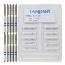 Dental Z881/014M Zirconia Burs Diamond Burr FG Round End Cylinder Medium Grit