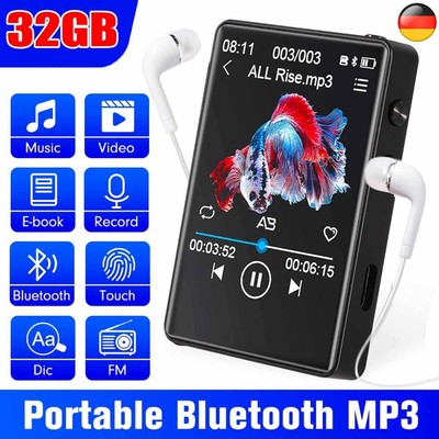 16/32GB Bluetooth MP3 Player MP4 Musik Spieler Tragbarer Media FM Radio Audio DE