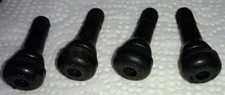 TR413 SNAP-IN TIRE VALVE STEMS BLACK RUBBER (4 pcs)