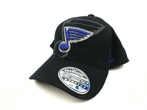 New-ST-LOUIS-BLUES-ZEPHYR-Hat-baseball-Cap-Stretch-Fit-S-M-Covert-Flex-Black
