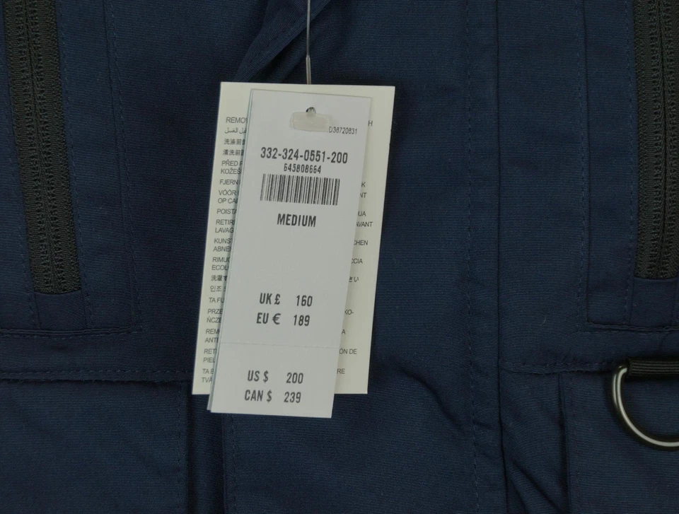 Men's Hollister Fur Hooded Down Bomber Jacket £160 Wind Water Resistant Large - Image 3 of 4