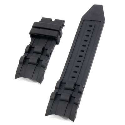 ミニモデル 26mm Rubber Black Watch Band Strap For Invicta Pro Diver