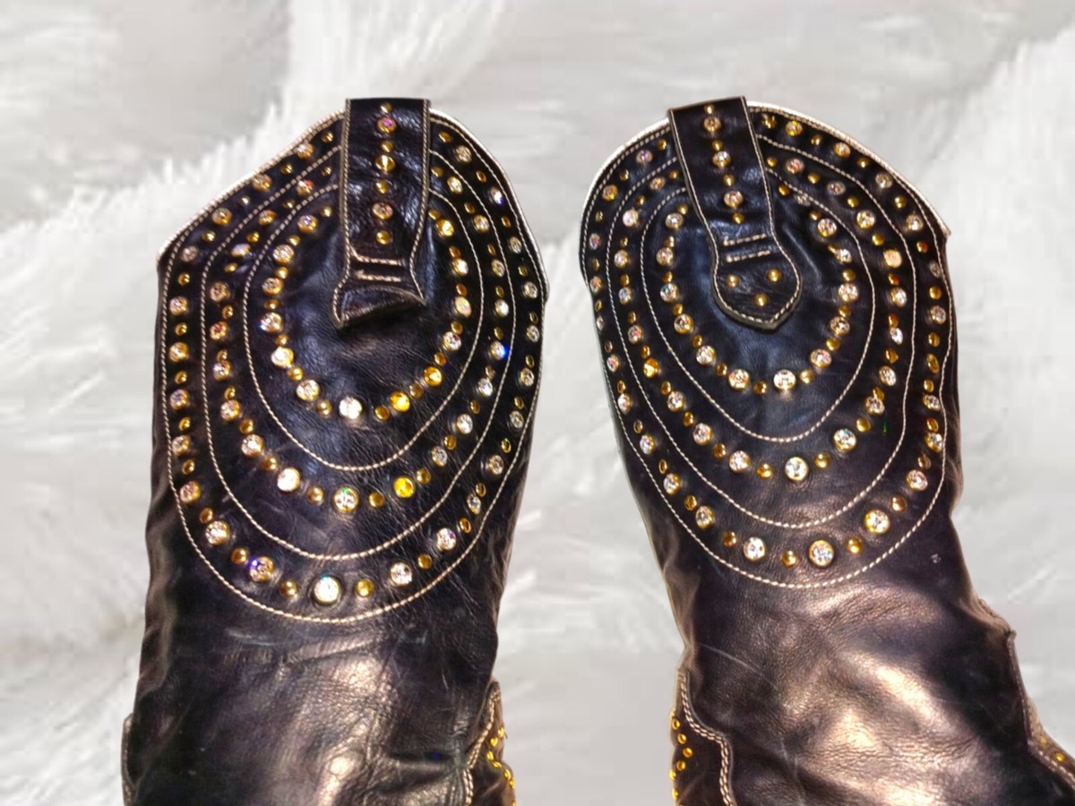 VALERIO GIUNTOLI レザーブーツ イタリア 靴 シューズ EL VAQUERO Valerio Giuntoli Black Leather Wedge Boots with