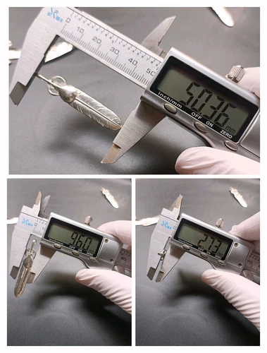 REAL 925 Sterling Silver Indian Thunderbird Feather Pendant Charm DIY Jewelry - Picture 6 of 15