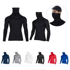 Take Five Mens Cool Dry Compression Baselayer Turtle Neck Activewear Shirts 073