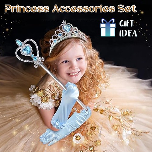Girls Princess Cinderella Rapunzel Belle Fancy Dress Up Party Birthday Costume - Picture 67 of 161