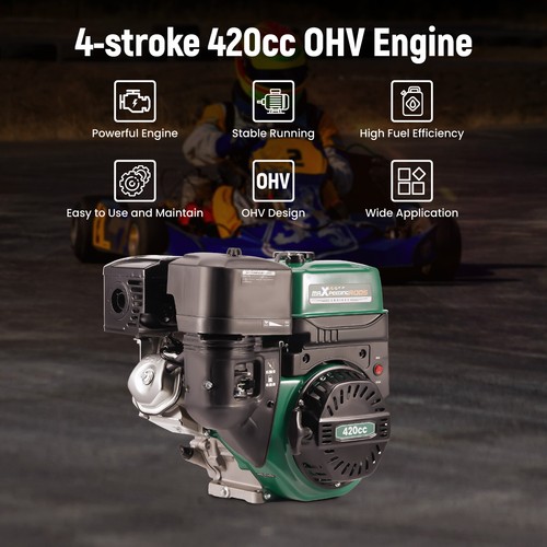 4 Stroke Engine Motor Gasoline 15HP 420cc Recoil Start For Go Kart Water Pump - Picture 2 of 11