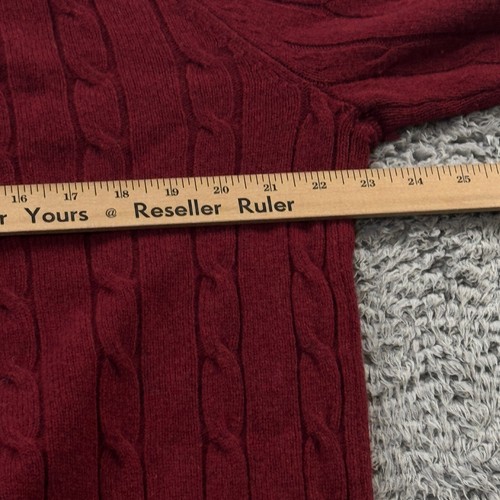 Brooks Brothers Maglione Uomo Grande Lana Merino Filato Italiano Maglia Pullover Rosso - Foto 8 di 10