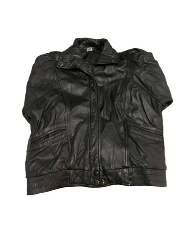 Vtg Puffed Sleeve Leather Jacket FIDELITY LADIES SIZE 7/8 - Picture 15 of 15