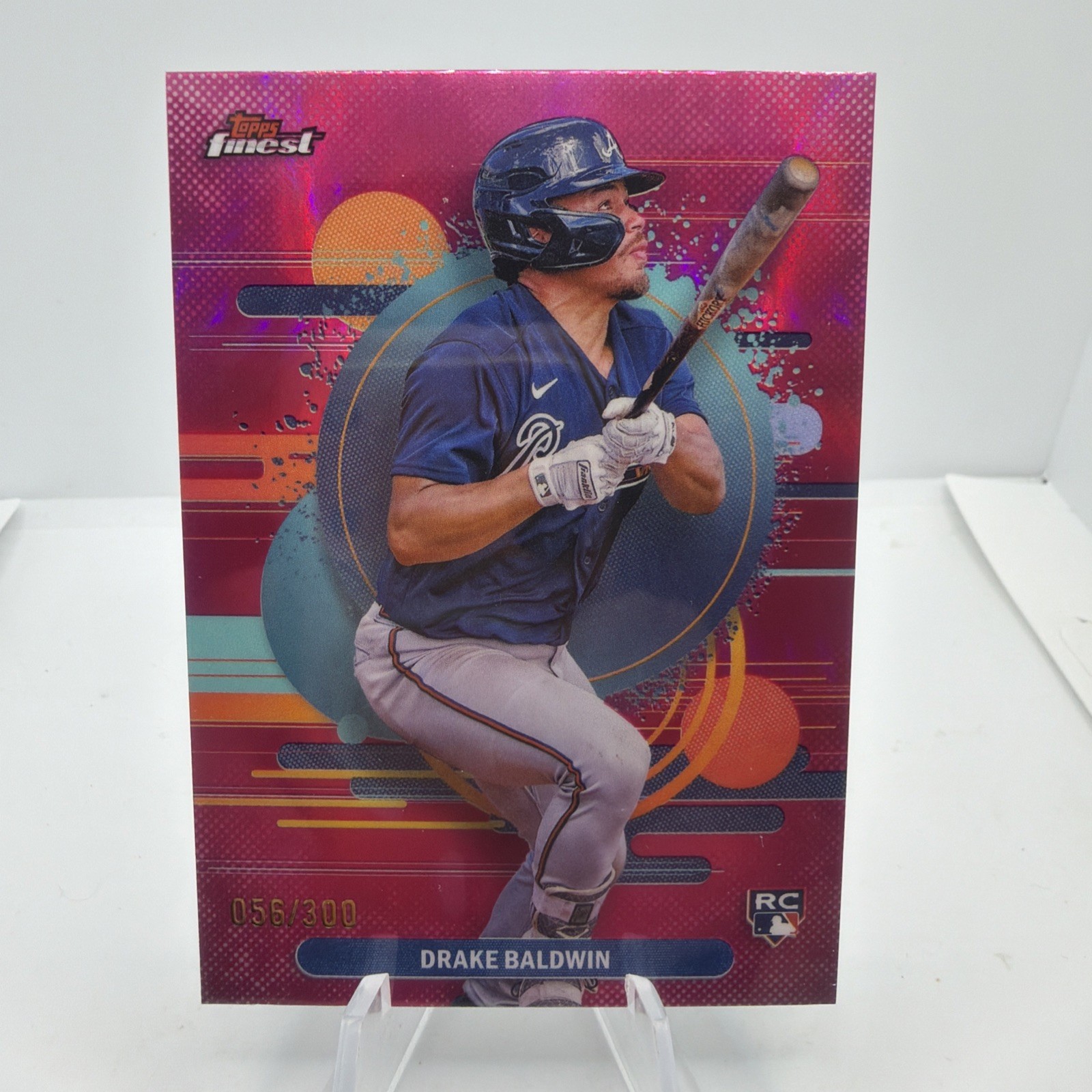 2025 Topps Finest Drake Baldwin #183 RC Rookie SP Magenta Refractor /300 Braves