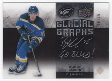 2015-16 UPPER DECK ICE GLACIAL GRAPHS /75 AUTO RC ROBBY FABBRI