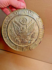 THE SEAL OF OUR COUNTRY USA Brass Plaque Medallion Ad Sign Spread Winged Eagle — photo 6