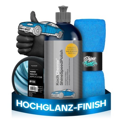 Koch Chemie Shine Speed Polish 500ml Set Applicator Tuch Handschuhe | 4-teilig