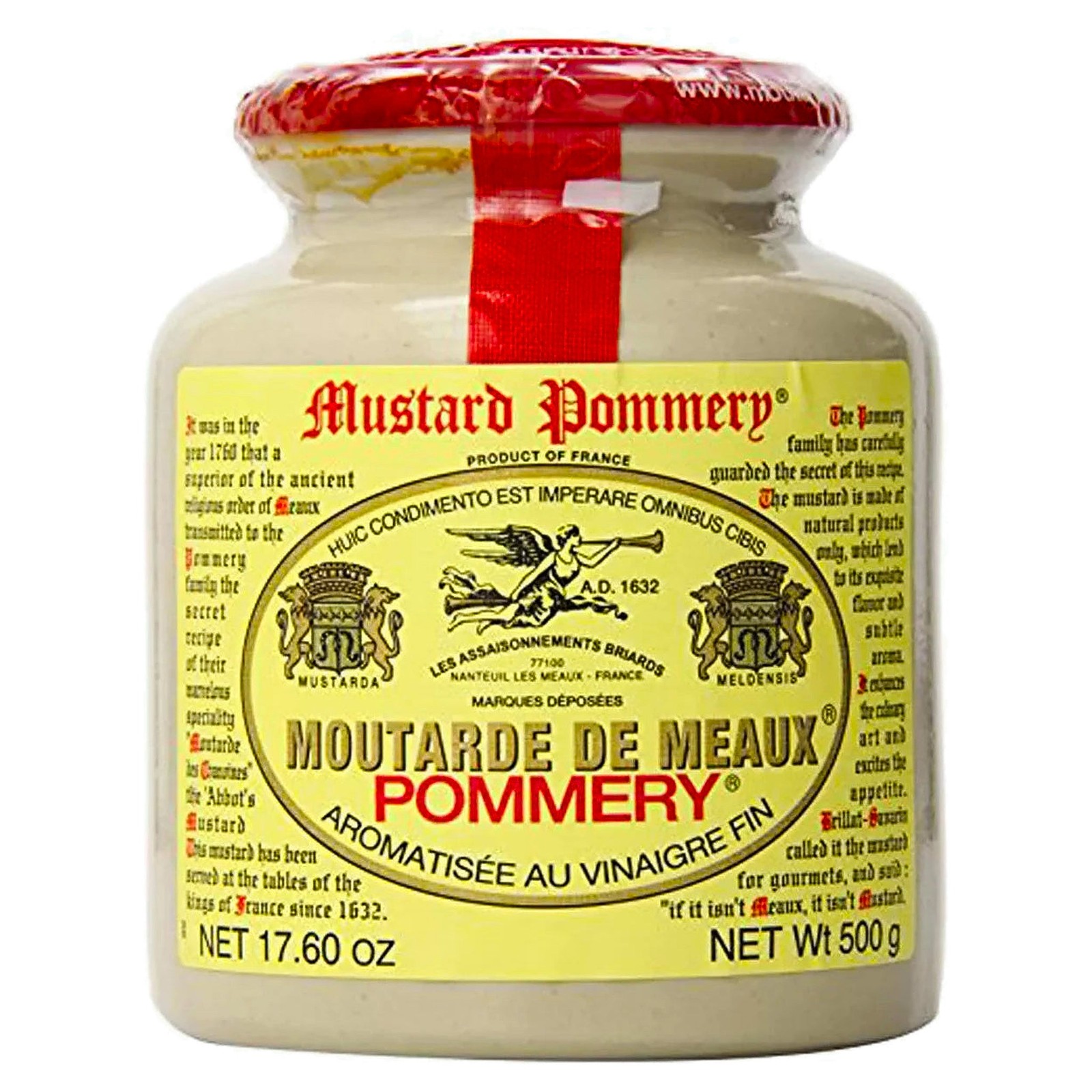 Pommery Moutarde de Meaux 500g French Whole Grain Mustard