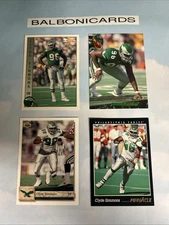 Clyde Simmons 4 Card Pacific Pinnacle UD Ultra Lot! Eagles NM+ Free Shipping!