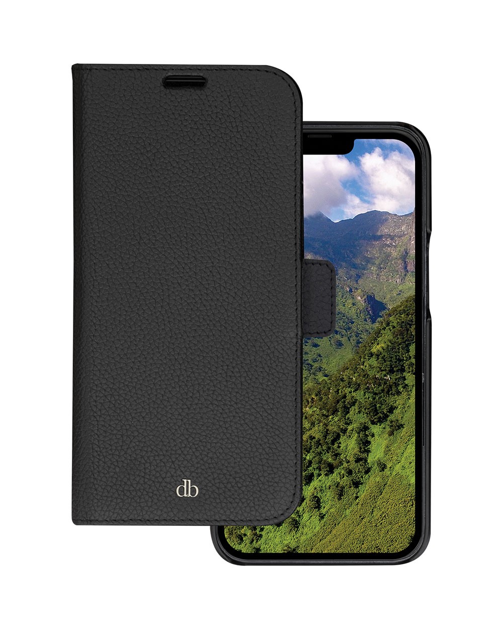 Housse iPhone 14 Plus cuir avec porte carte amovible, étui folio antichoc