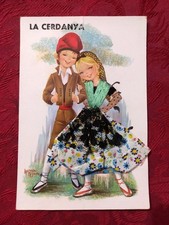 Postkarte: Spanien - La Cerdanya: Frau im bes...