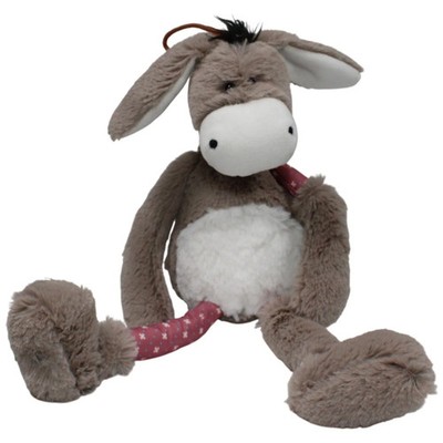 inware Esel Kuscheltier Plüschtier 35 cm grau rosa gebraucht