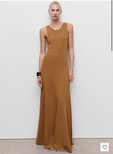 Mango Women's Long Dress Color Brown Size S New with Tags $139 
