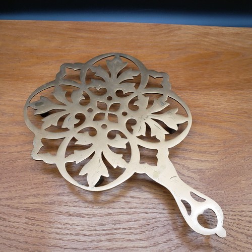 Vintage Cast Iron Trivet 1779 AR Floral Openwork Hearth Hot Plate 12 ...