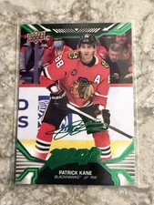 Patrick Kane 2022-23 Upper Deck MVP Hockey #202 Chicago Blackhawks Green Script