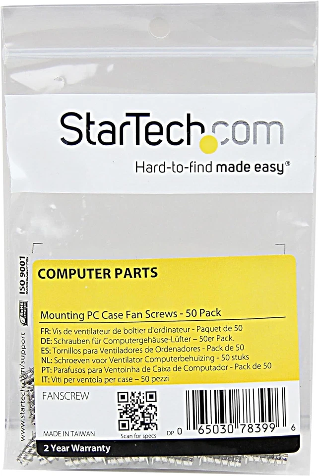 StarTech.com Screws for Case Fan Mounting - Screw kit - 0.4 in (pack of 50) (FAN - Image 4 of 4