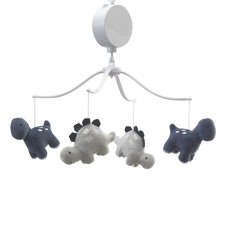 Bedtime Originals Roar Blue/Gray Dinosaur Musical Baby Crib Mobile