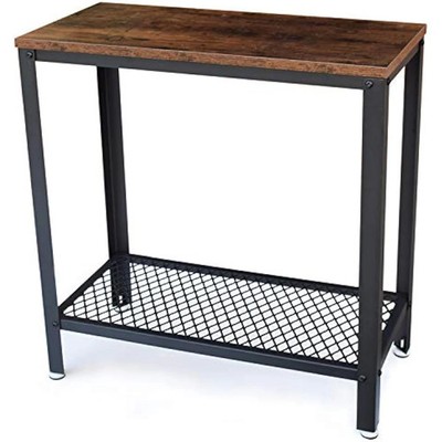 DRM Industrial Konsolentisch für kleine Räume, 2-stufiger rustikaler Flurtisch,