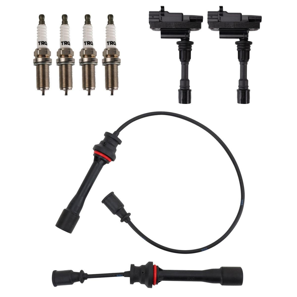 Ignition Coils Wires Spark Plugs Kit Fits 2001-2005 Mazda Miata