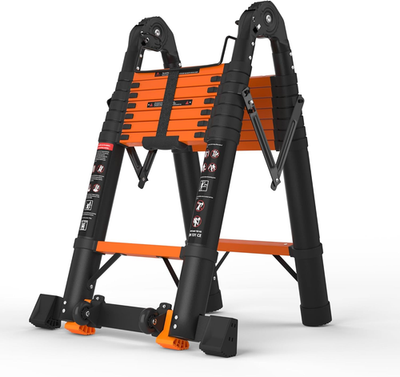 #ad #ad Telescoping Ladder 16.5 FT a Frame Aluminum Extension Ladder 330 Lbs Capacit $243.05