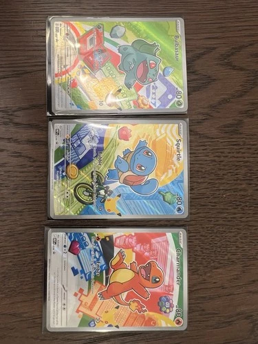 POKEMON 30TH ANNIVERSARY CLASSIC TRIO BULBASAUR CHARMANDER SQUIRTLE PROMO SET