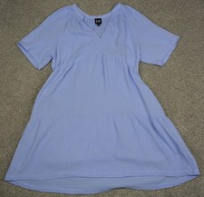 Gap Short Sleeve 100% Cotton Dress Women's Large Blue