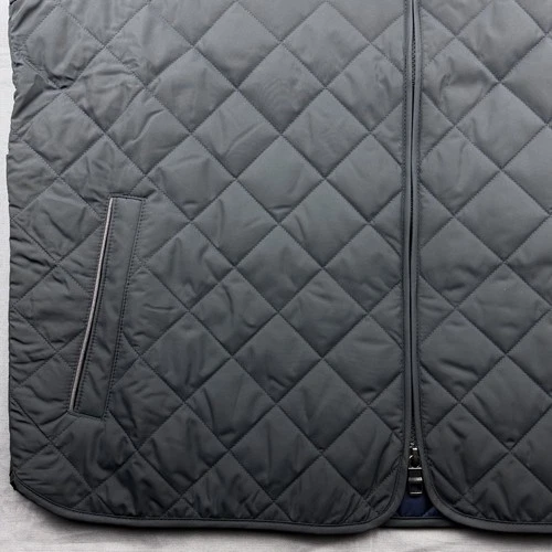 Peter Millar Crown Essex Full Zip Quilted Puffer Vest Jacket Iron Gray XL $245 image 4