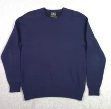 Mack Weldon Sweater Mens Large Navy Blue Tech Cashmere Merino Crewneck Knit