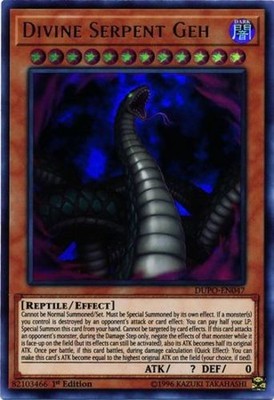 Divine Serpent Geh - DUPO-EN047 - Ultra Rare - 1st Edition - Damaged