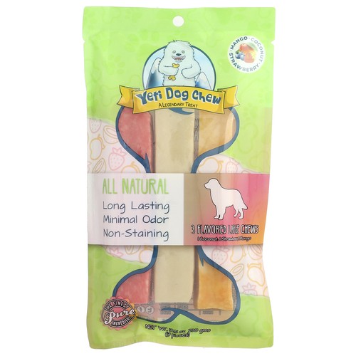 Large Chews, For Dogs, Coconut, Strawberry, Mango , 3 Pieces, 10.5 oz (298 g)