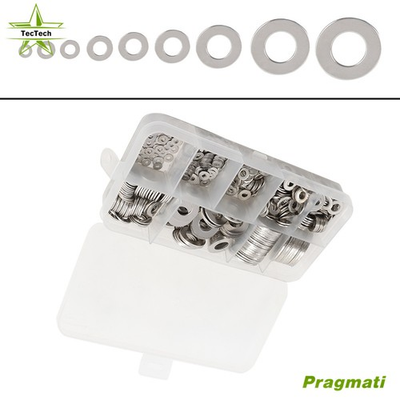 #ad #ad 600Pcs M2 M2.5 M3 M4 M5 M6 M8 M10 M12 Flat Washer Kits 304 Stainless Steel $9.51