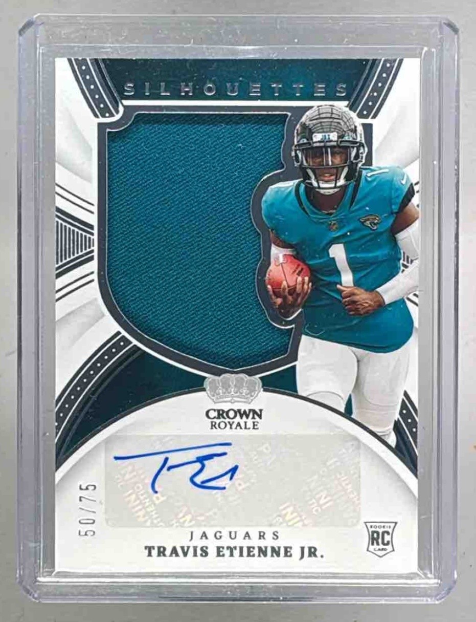 Travis Etienne Panini Chronicles Crown Royale Silhouette Memorabilia Autographs #CRSTET Base