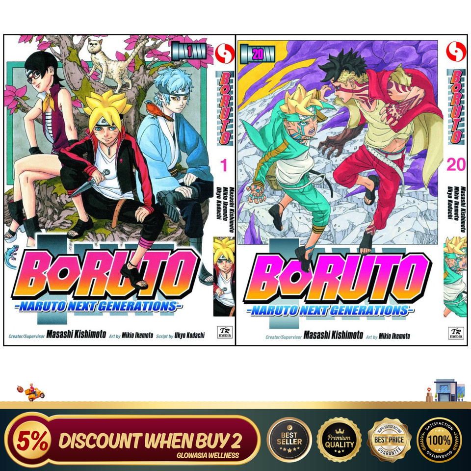 Juego de cómic suelto o completo de Boruto manga inglés (Vol.1-20) Masashi Kishimoto