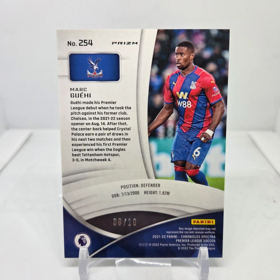 2021-22 Panini Chronicles Soccer Spectra Marc Guehi Gold Prizm Rookie Card - Image 2 of 2