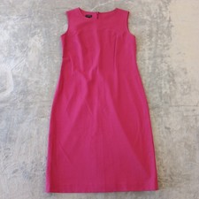 Talbots Sheath Dress Size 4 Pink Sleeveless Slit Midi