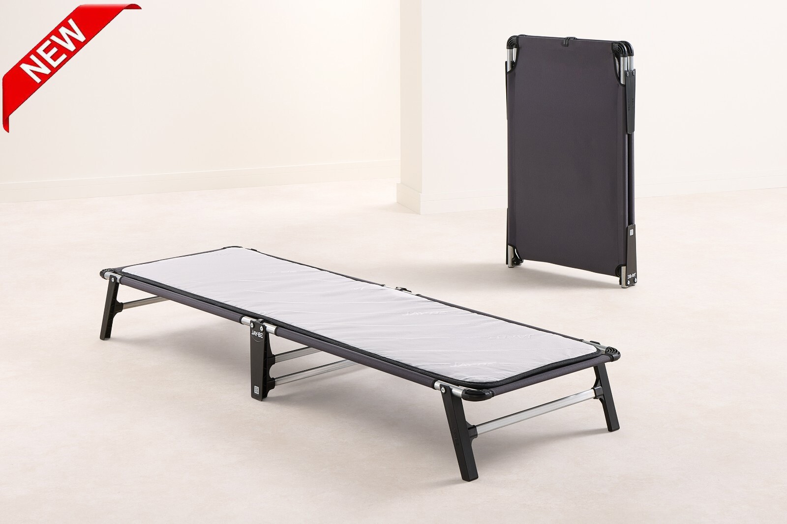 Jay-Be LE59 Lite Folding Camp Bed with Insulator Pad, Guest Foldable Bed- Single