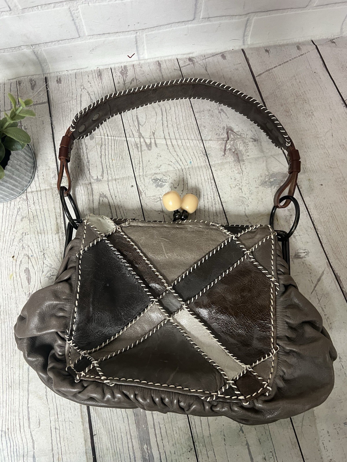 Jamin Puech Silver Leather Patchwork Shoulder Bag… - image 8