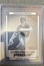 2025 Leaf Vivid Monochrome Carson Benge 1/1 Pre Production Proof