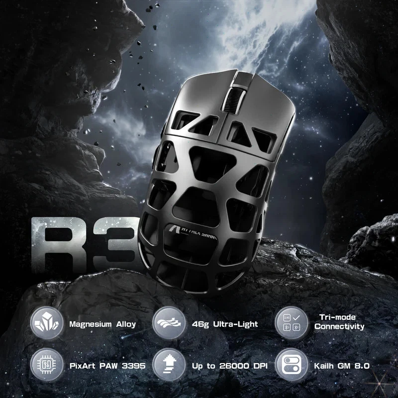 ATTACK SHARK R3 46g Magnesium Alloy Wireless Gaming Mouse Tri-Mode 26K DPI - Image 4 of 4